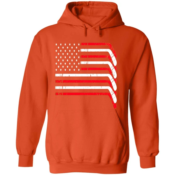 Hockey Stick Usa American Flag 2026 Hoodie - Image 6
