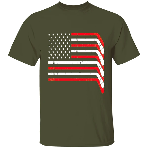 Hockey Stick Usa American Flag 2026 Shirt - Image 4
