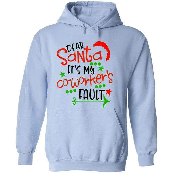 Hodear Santa Its My Coworkers Fault Hoodie - Image 4