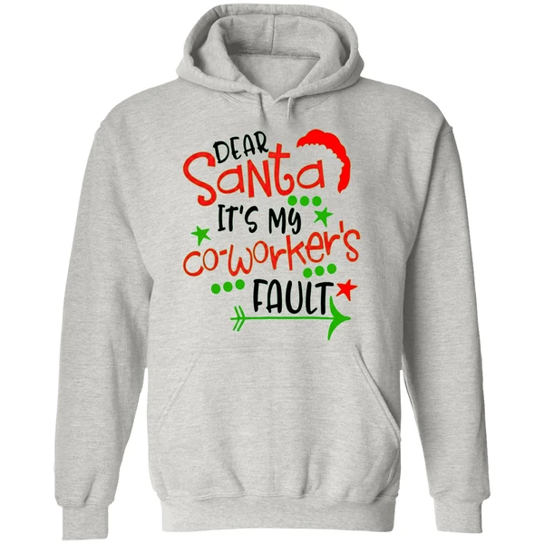 Hodear Santa Its My Coworkers Fault Hoodie - Image 9