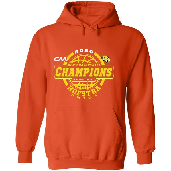 Hofstra University Pride 2026 Caa Mens Basketball Tournament Champions Hoodie - Image 6