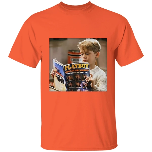 Home Alone Kid Reading Playboy Meme Shirt - Image 5