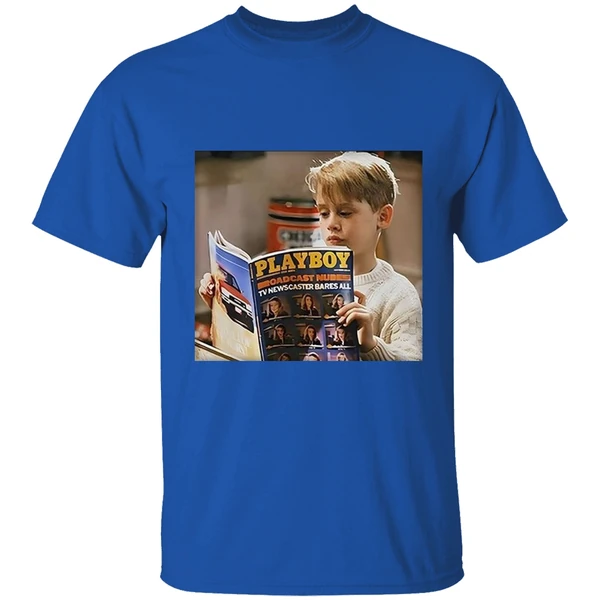 Home Alone Kid Reading Playboy Meme Shirt - Image 7
