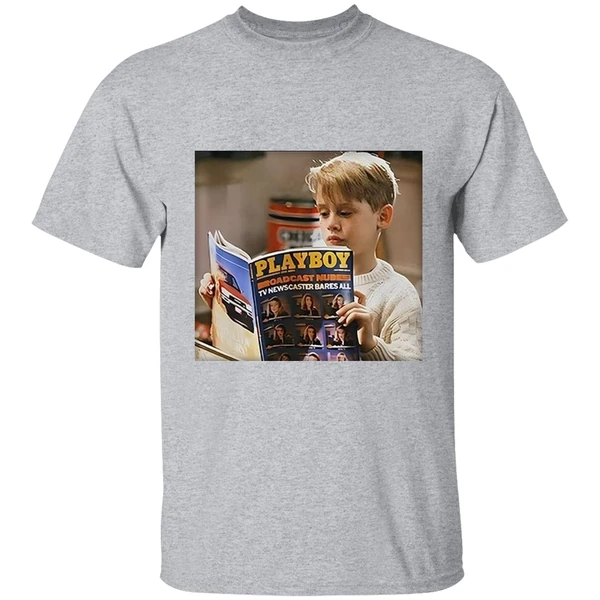 Home Alone Kid Reading Playboy Meme Shirt