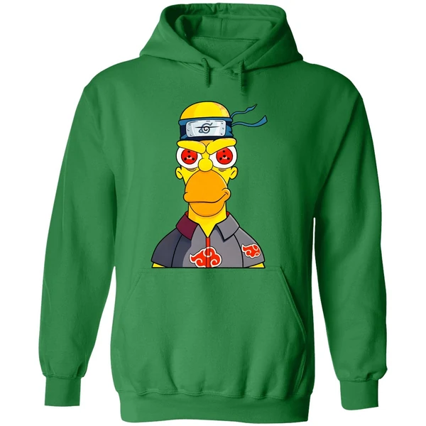 Homer Uchiha Simpson Cartoon Hoodie - Image 2
