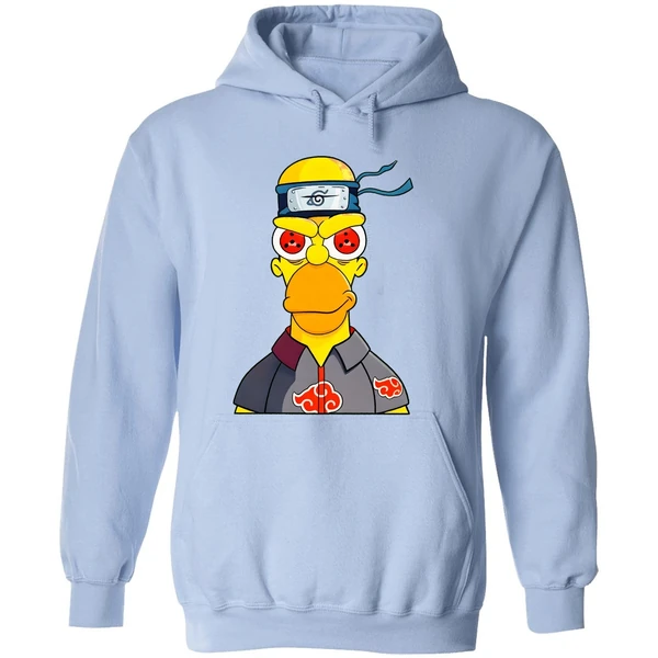Homer Uchiha Simpson Cartoon Hoodie - Image 4