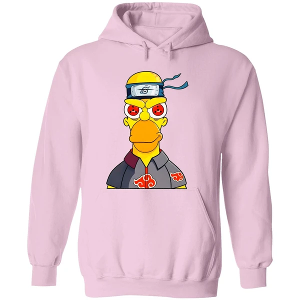 Homer Uchiha Simpson Cartoon Hoodie - Image 5