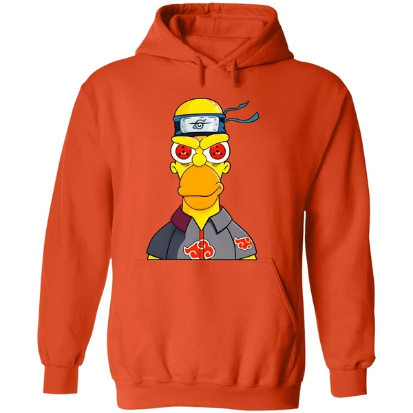 Homer Uchiha Simpson Cartoon Hoodie - Image 6