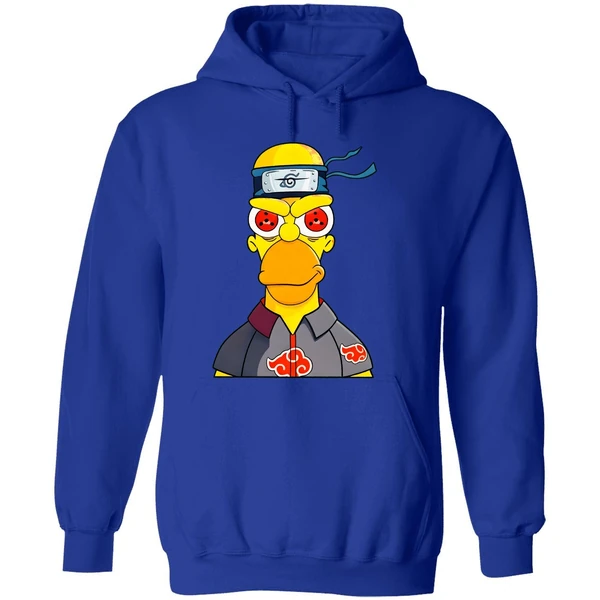 Homer Uchiha Simpson Cartoon Hoodie - Image 7