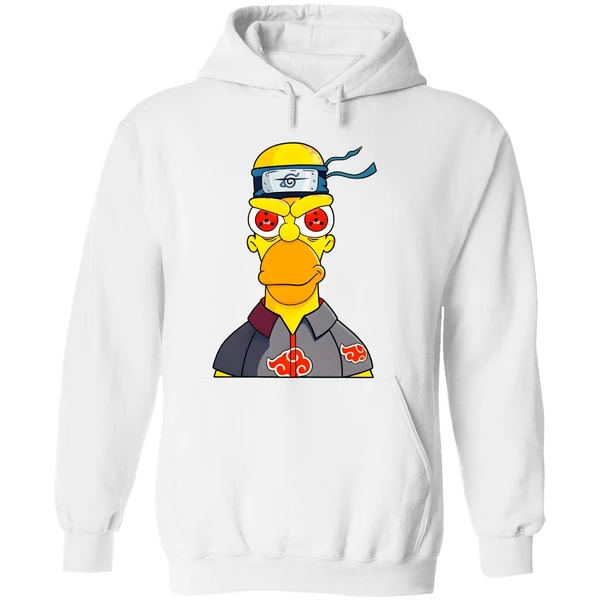 Homer Uchiha Simpson Cartoon Hoodie - Image 8