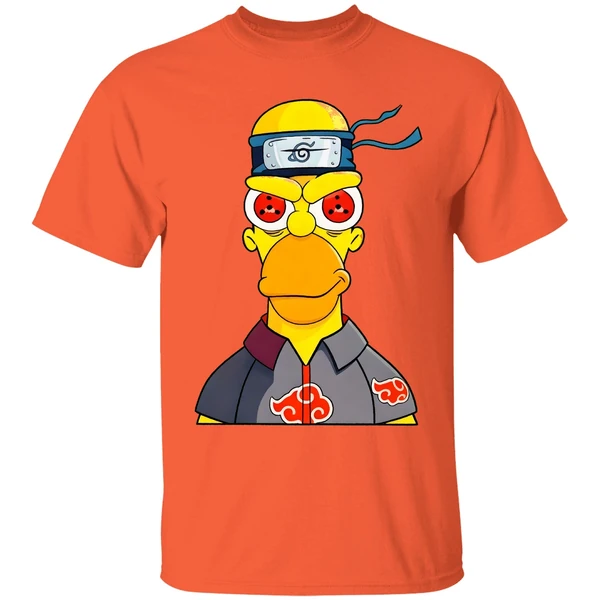 homer uchiha simpson cartoon shirt orange