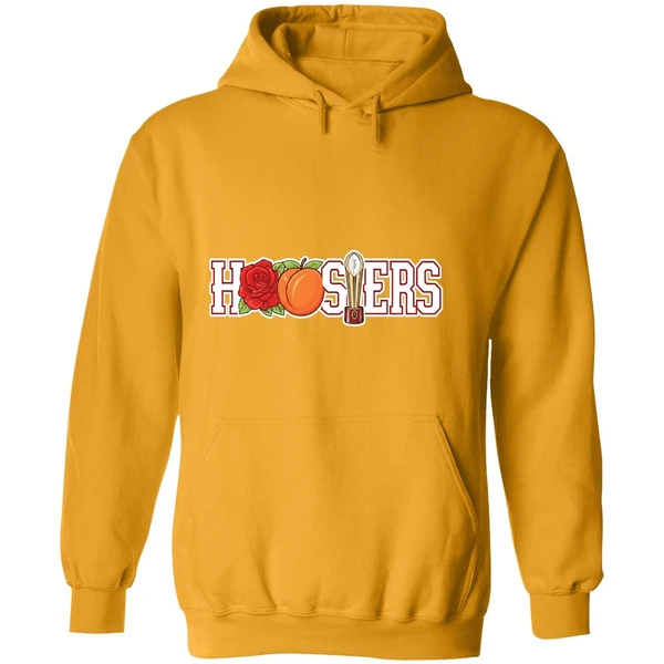 Hoosiers Rose Peach And College Football Trophy Hoodie