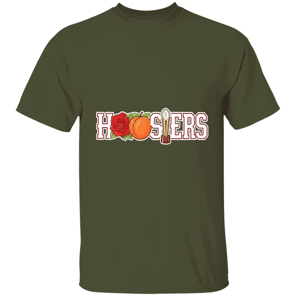 Hoosiers Rose Peach And College Football Trophy Shirt - Image 4