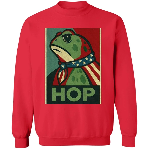 Hop No Hope Without Hop I Resist Portland Frog Sweatshirt - Image 4
