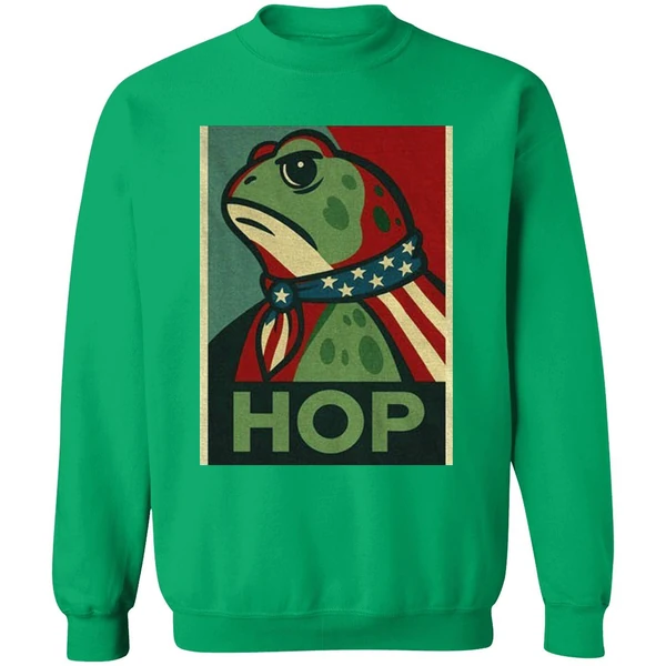 Hop No Hope Without Hop I Resist Portland Frog Sweatshirt - Image 3