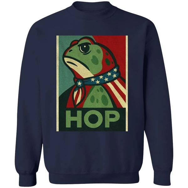 Hop No Hope Without Hop I Resist Portland Frog Sweatshirt - Image 6