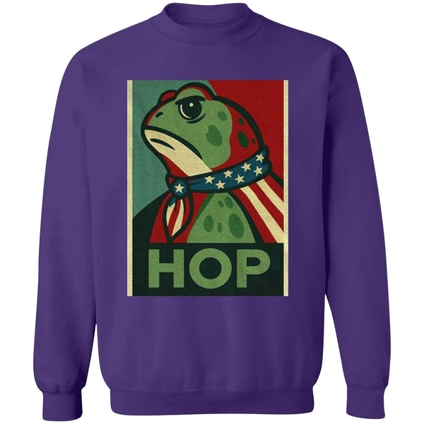 Hop No Hope Without Hop I Resist Portland Frog Sweatshirt - Image 7