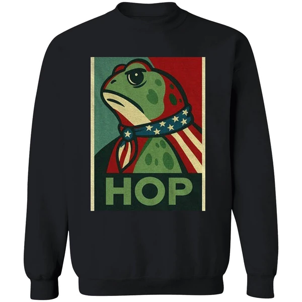 Hop No Hope Without Hop I Resist Portland Frog Sweatshirt - Image 9