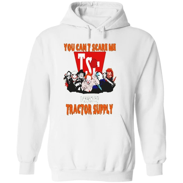 Horror Movies You Cant Scare Me I Work At Tractor Supply Hoodie - Image 8
