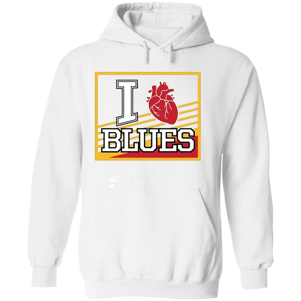 Hot 2025 Bjc Healthcare I Heart Blues Hoodie - Image 8