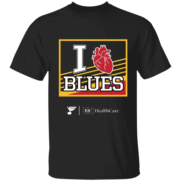 Hot 2025 Bjc Healthcare I Heart Blues Shirt