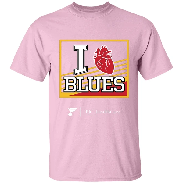Hot 2025 Bjc Healthcare I Heart Blues Shirt - Image 3
