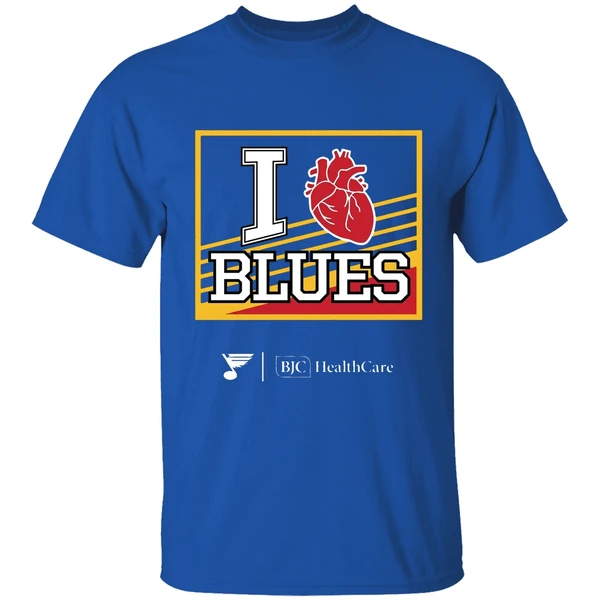 Hot 2025 Bjc Healthcare I Heart Blues Shirt - Image 8