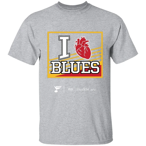 Hot 2025 Bjc Healthcare I Heart Blues Shirt - Image 9