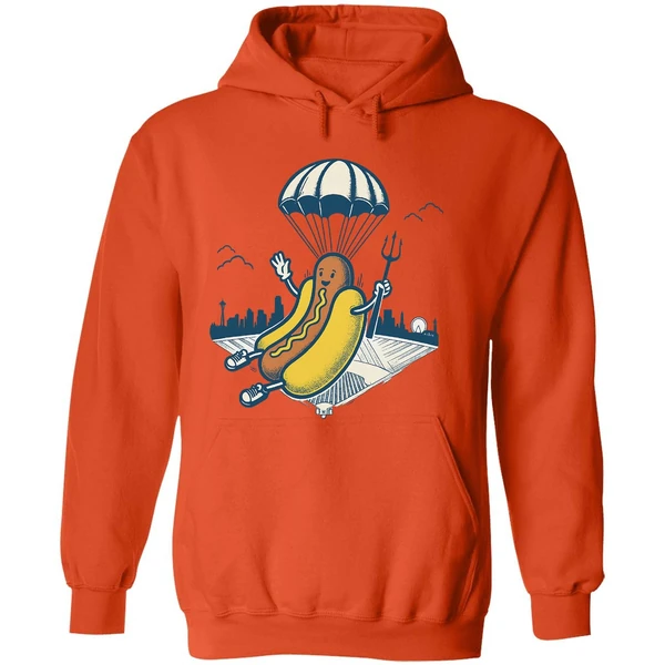 Hot Dog Parachute Drop Holding Trident Seattle Mariners Mlb Baseball 2025 Hoodie - Image 6