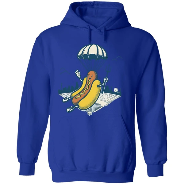 Hot Dog Parachute Drop Holding Trident Seattle Mariners Mlb Baseball 2025 Hoodie - Image 7