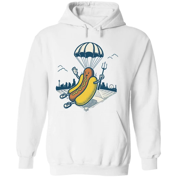 Hot Dog Parachute Drop Holding Trident Seattle Mariners Mlb Baseball 2025 Hoodie - Image 8