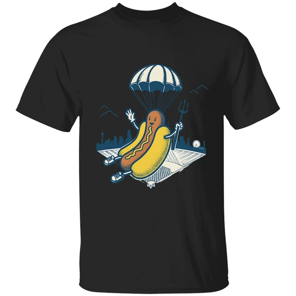 Hot Dog Parachute Drop Holding Trident Seattle Mariners Mlb Baseball 2025 Shirt - Image 8
