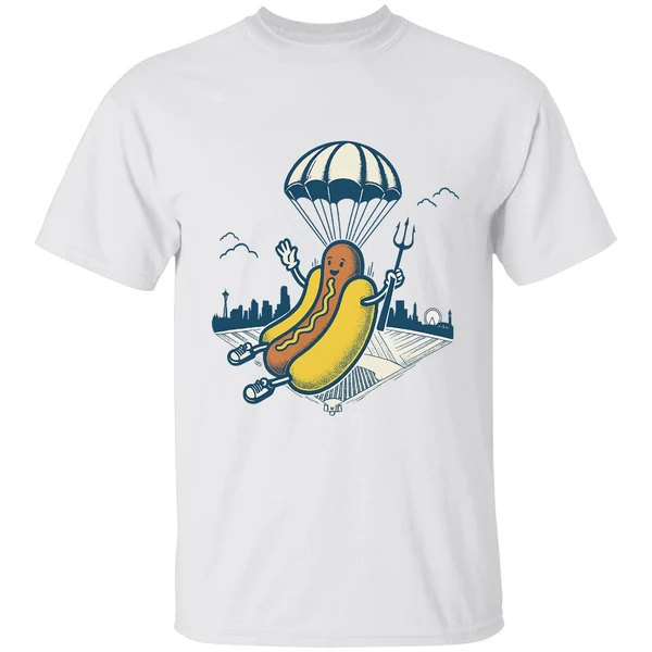 Hot Dog Parachute Drop Holding Trident Seattle Mariners Mlb Baseball 2025 Shirt - Image 9