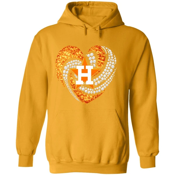Houston Astros Heart Bling Hoodie