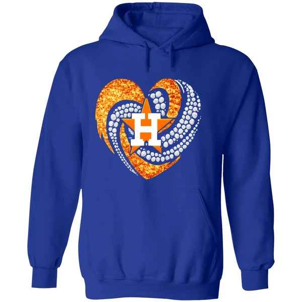 Houston Astros Heart Bling Hoodie - Image 7