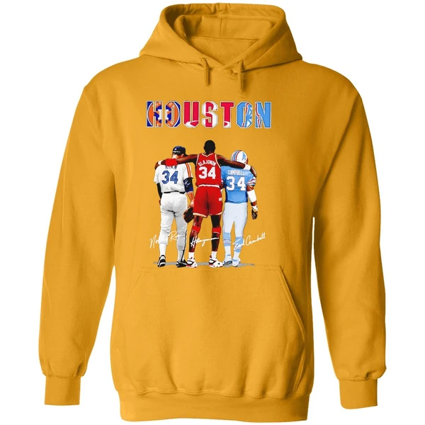 Houston Astros Nolan Ryan Houston Rockets Hakeem Olajuwon Houston Oilers Earl Campbell Hoodie