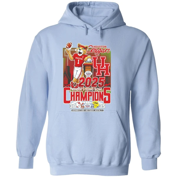 Houston Cougars Football Kinders Texas Bowl Champions 2025 38 35 Mascot Hoodie - Image 4