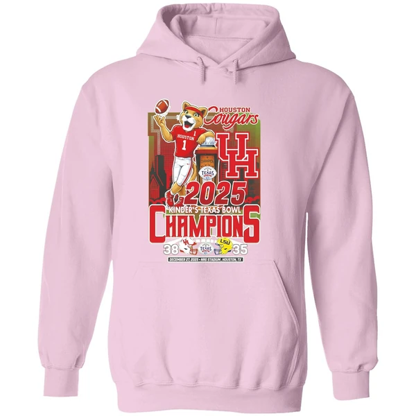 Houston Cougars Football Kinders Texas Bowl Champions 2025 38 35 Mascot Hoodie - Image 5
