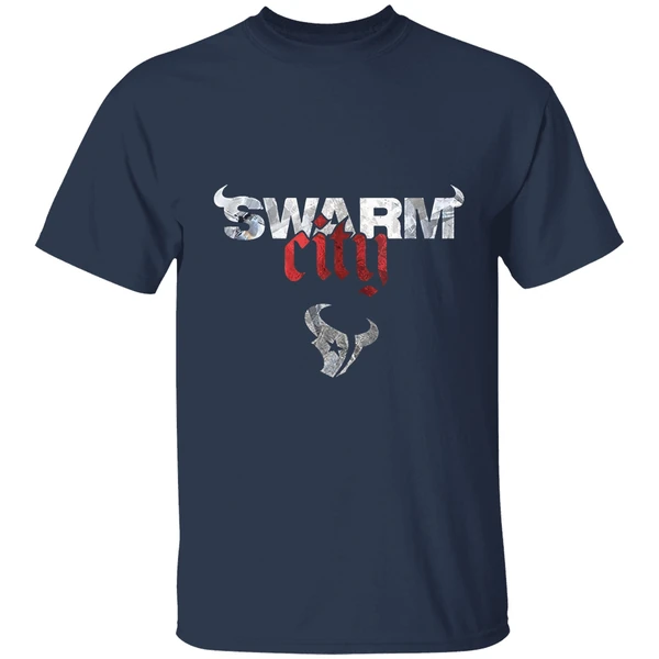 houston texans swarm city logo shirt navy