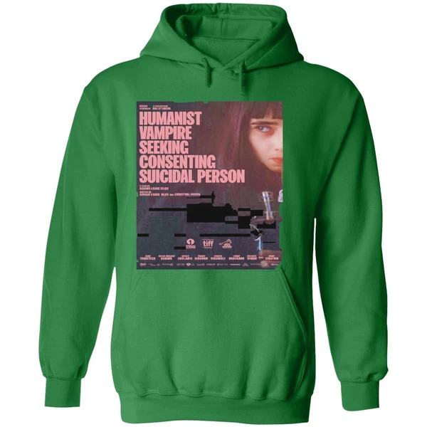 Humanist Vampire Seeking Consenting Suicidal Person Poster Hoodie - Image 2
