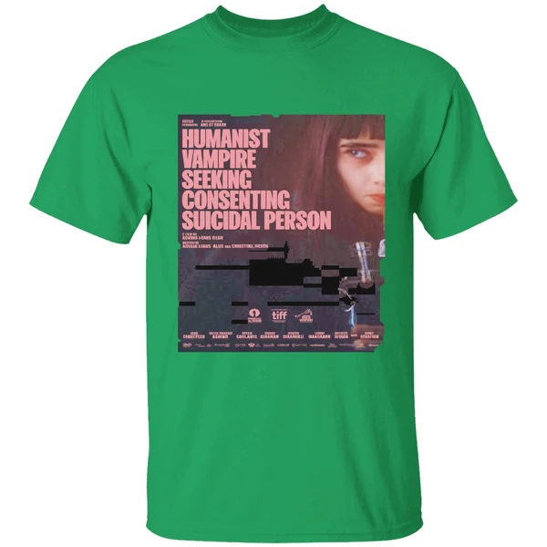 Humanist Vampire Seeking Consenting Suicidal Person Poster Shirt - Image 2