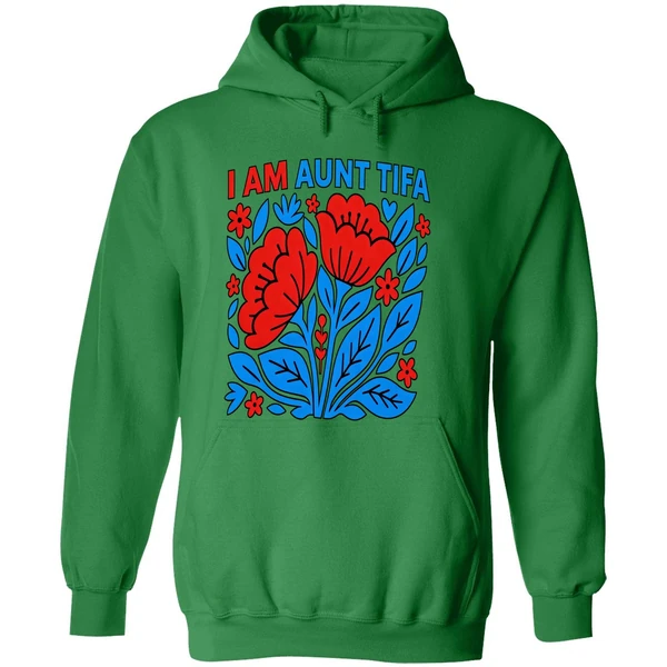 I Am Aunt Tifa Floral Flower Hoodie - Image 2