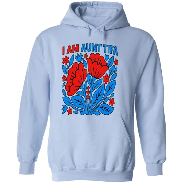 I Am Aunt Tifa Floral Flower Hoodie - Image 4
