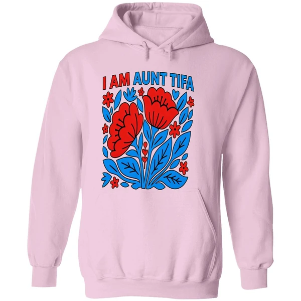 I Am Aunt Tifa Floral Flower Hoodie - Image 5