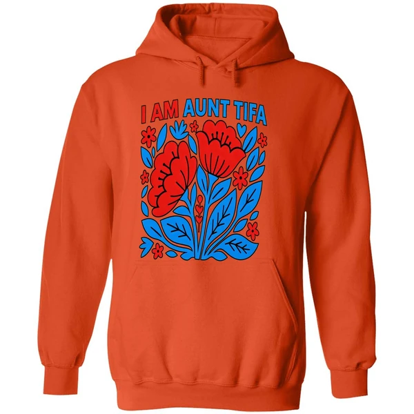 I Am Aunt Tifa Floral Flower Hoodie - Image 6