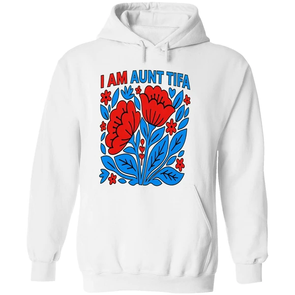 I Am Aunt Tifa Floral Flower Hoodie - Image 8