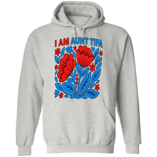 I Am Aunt Tifa Floral Flower Hoodie - Image 9