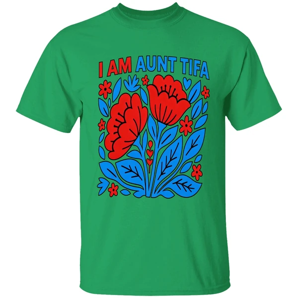 I Am Aunt Tifa Floral Flower Shirt - Image 2