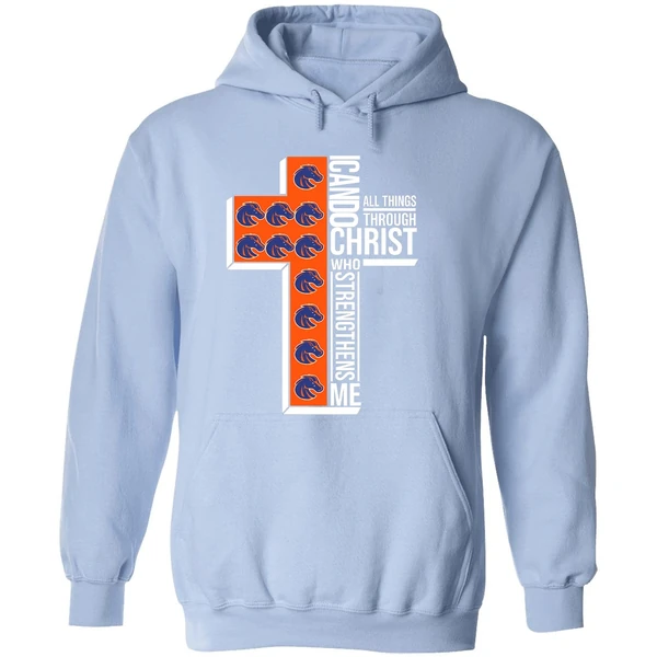 I Can Do All Things Through Christ Who Strengthens Me Boise State Broncos Hoodie - Image 4