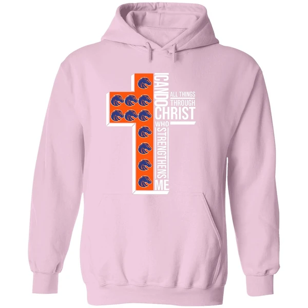 I Can Do All Things Through Christ Who Strengthens Me Boise State Broncos Hoodie - Image 5